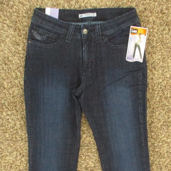 Lee Jeans Women's 6 Dark Wash Bootcut Mid Rise Stretch Denim Slender Secret - Picture 3 of 10